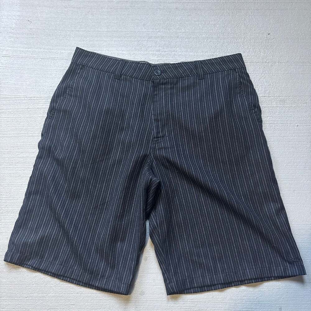 O'Neill First in Last Out Men's Black Pinstripe Casual Walk Shorts